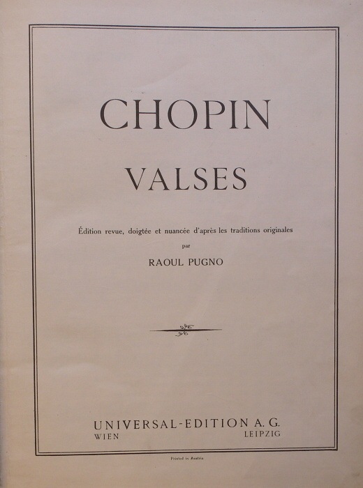 Chopin, Frederyk - Walses / Mazurkas / Polonaises (Raoul Pugno) v jednom svazku