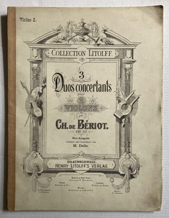 Bériot, Charles Auguste de - Duos concertants pour 2 violons, Op. 57 (dva svazky)