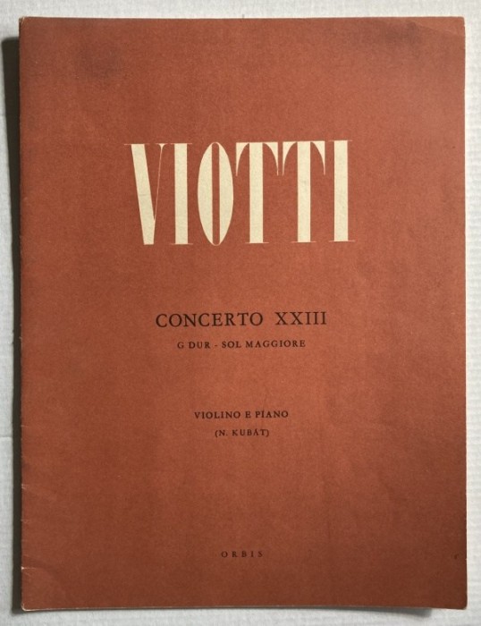 Viotti, Giovanni Battista - Concerto XXIII G dur