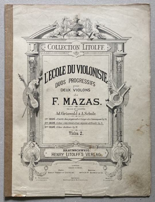 Mazas, F. - L'ecole du Violoniste - Duos Progressifs pour Deux Violons, Op. 71