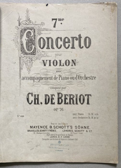 Bériot, Charles Auguste de - 7. Concerto, pro housle a kalvír