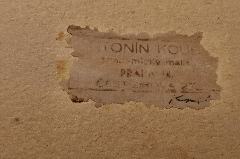 Antonín Kouba - Krajina (olej na lepence)