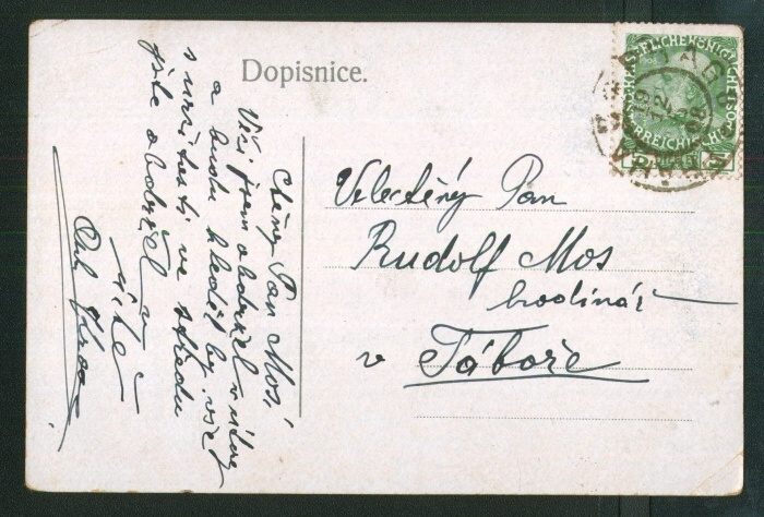 Praha - Nábřeží Palackéhe - Emausy - litografie