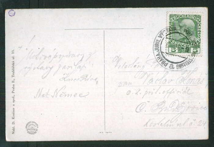 Praha - Jubilejní výstava v Praze 1908