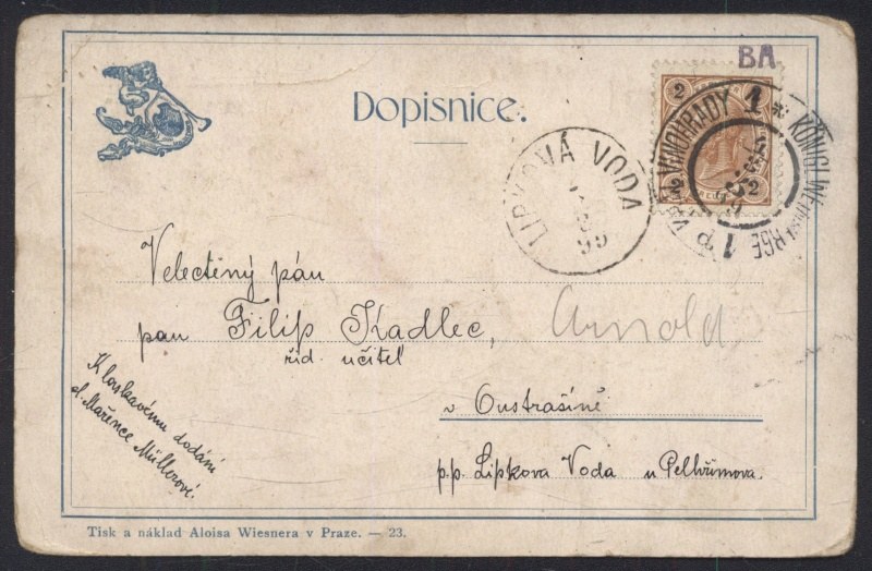 Žižkov. Pozdrav že Žižkova. Radnice. Rozhledna na vrchu Žižkově