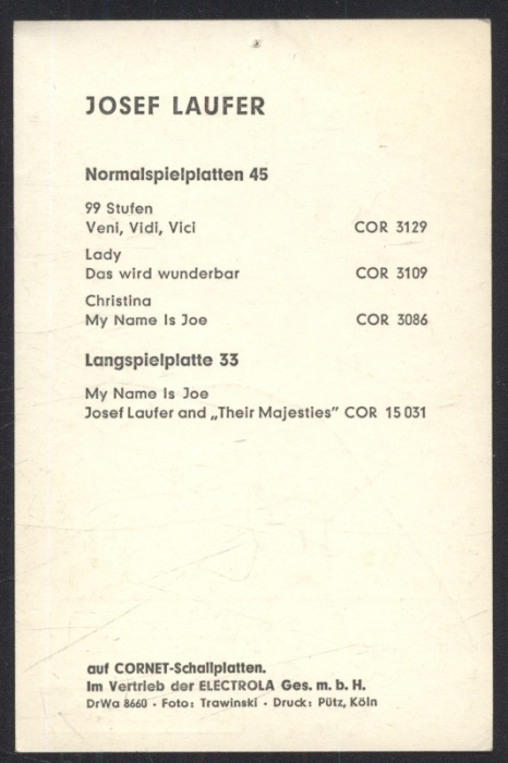 Josef Laufer + autogram