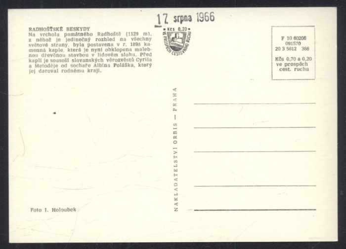 Kaple svatého Cyrila a Metoděje, Radhošť, Moravskoslezské Beskydy