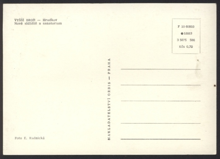 Vyšší Brod - Hrudkov