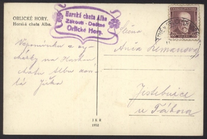 Deštné v Orlických horách - Zákoutí - Horská chata Alba
