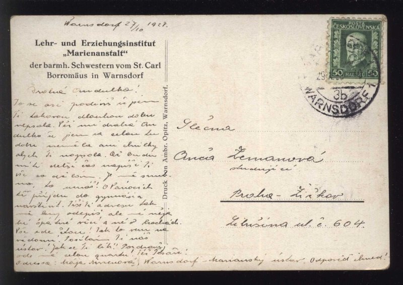 Varnsdorf (Warnsdorf) - Lehr- und Erziehungsinstitut 'Marien-Anstalt' der barmh. Schwestern vom St. Carl Borromäus