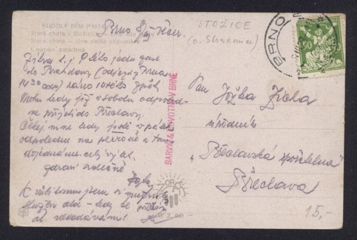 Stožice. Stará chata.