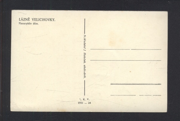 Lázně Velichovky. Masarykův dům