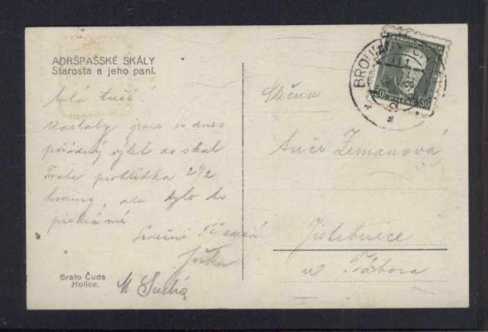 Adršpašské skály. Starosta a jeho paní