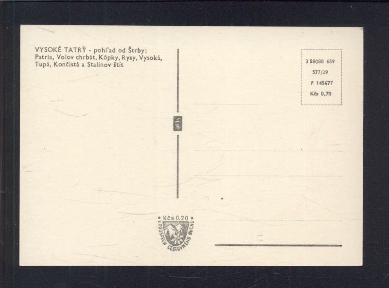 Vysoké Tatry. Pohľad od Štrby. Patria. Volov chrbát. Kôpky. Rysy. Vysoká. Tupá. Končistá a Stalinov štít