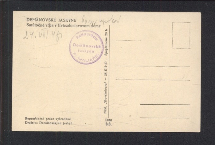 Demänovské jaskyne. Smútočná vŕba v Hviezdoslavovom dóme