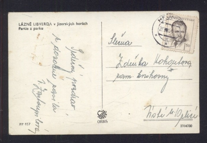 Lázně Libverda. Jizerské hory. Partie z parku