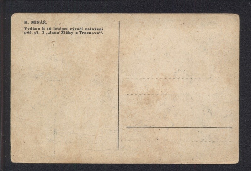 K. Minář. K 10 letému výročí založení pěšího pluku 3 "Jana Žižky z Trocnova"