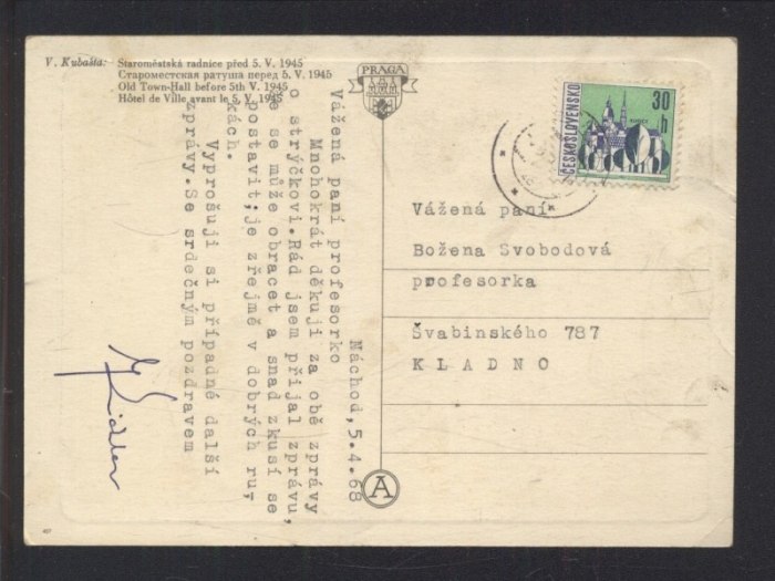 V. Kubašta - Staroměstská radnice před 5. V. 1945