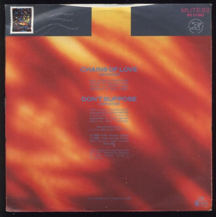 Erasure - Chains Of Love / Don't Suppose (SP-7")
