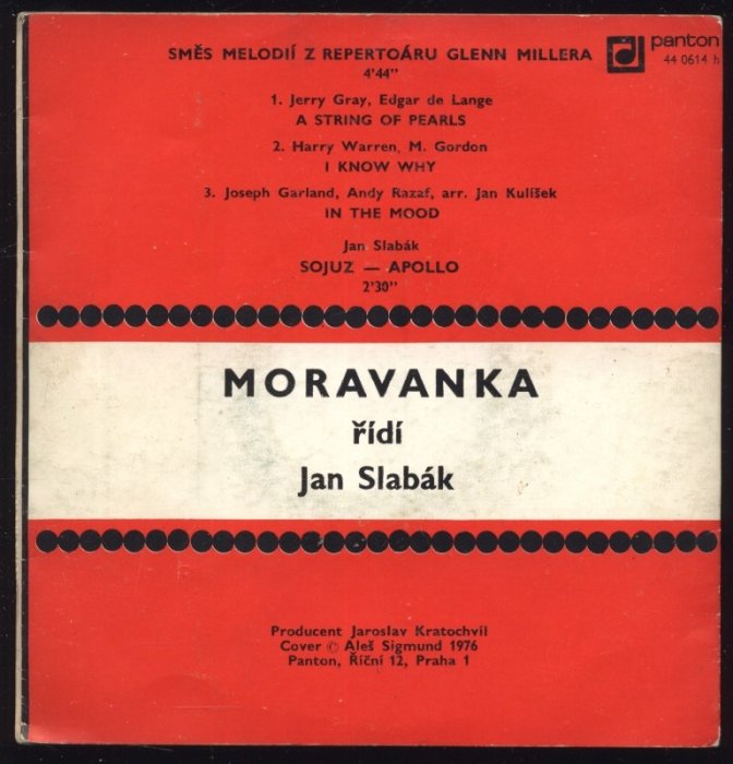 Moravanka - Směs melodií z repertoáru Glenn Millera (EP-7")