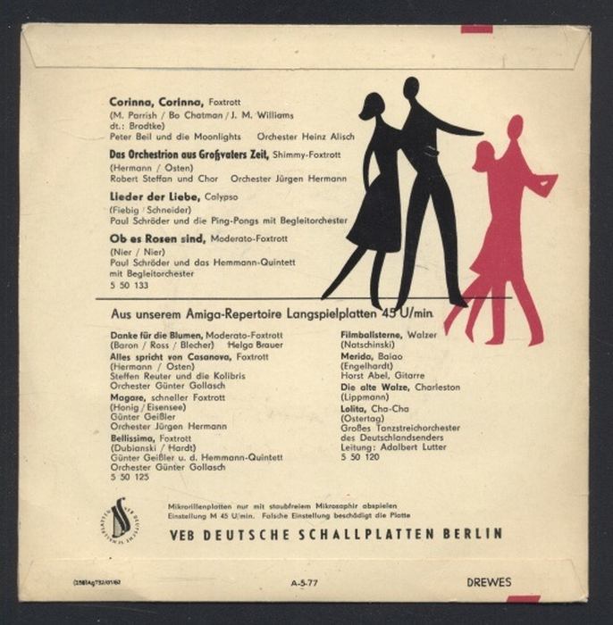 Various - Corinna, Corinna / Das Orchestrion aus Großvaters Zeit / Lieder der Liebe / Ob es Rosen sind (EP)