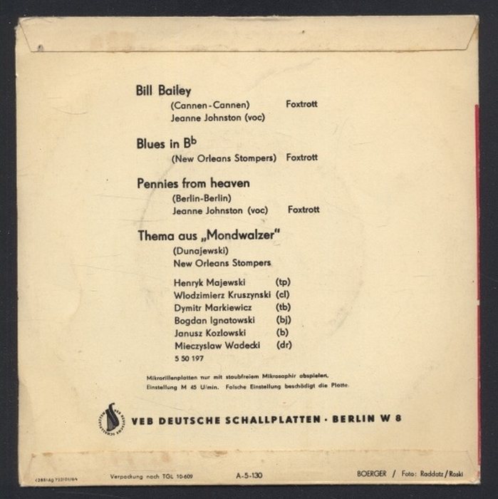 New Orleans Stompers - Bill Bailey (EP)
