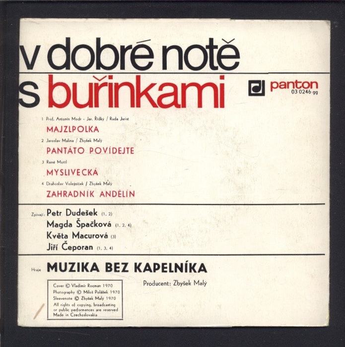 Muzika bez kapelníka - V dobré notě s buřinkami: Majzlpolka; Pantáto, povídejte / Myslivecká; Zahradník Andělín (SP)