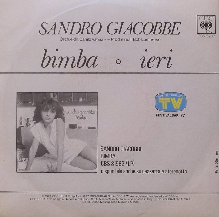 Sandro Giacobbe - Bimba / Ieri