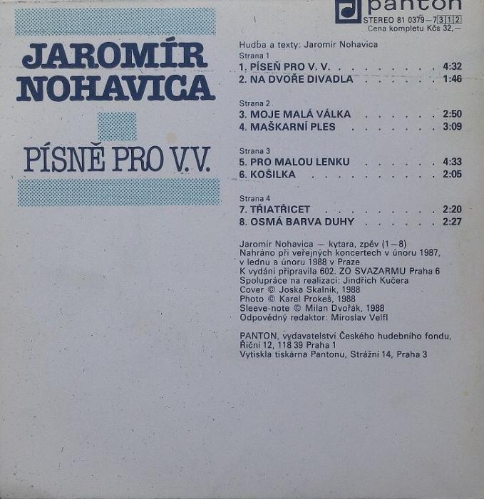 Jaromír Nohavica - Písně pro V. V. (2 EP)