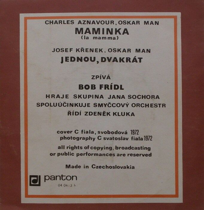 Bob Frídl - Maminka / Jednou, dvakrát