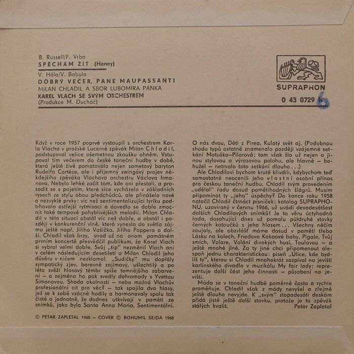 Milan Chladil - Spěchám žít / Dobrý večer, pane Maupassant!