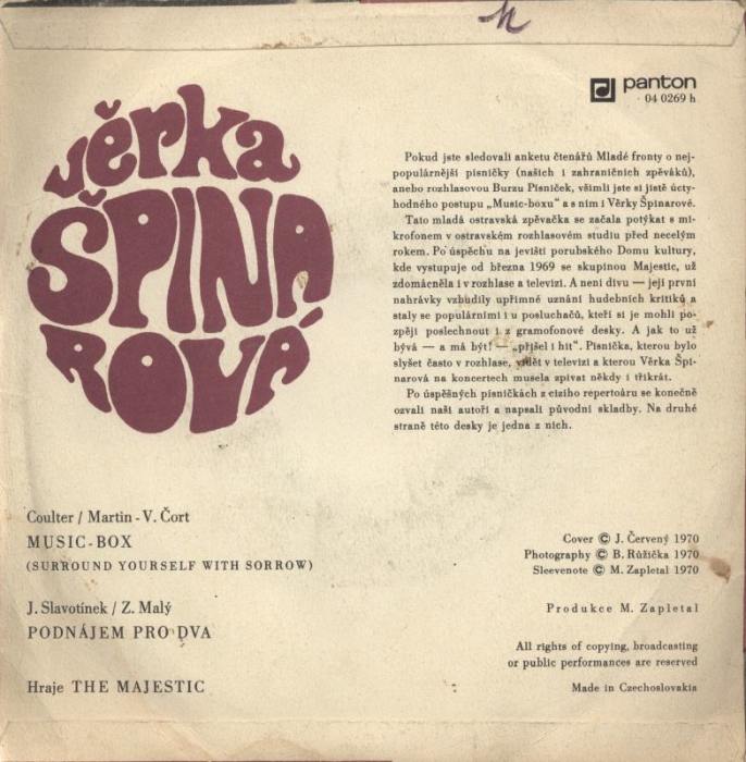 Věra Špinarová - Music-box / Podnájem pro dva