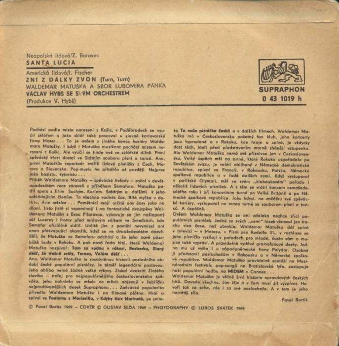 Waldemar Matuška - Santa Lucia / Zní z dálky zvon