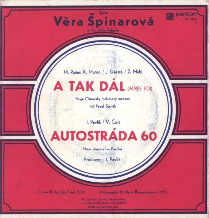Věra Špinarová - A tak dál / Autostráda 60