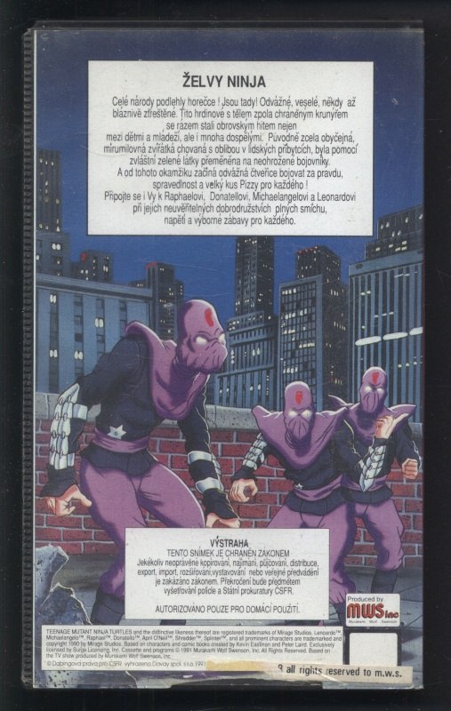 Teenage Mutant Ninja Turtles 1 - Želvy Ninja na stopě zločinu / Trhač útočí (VHS)