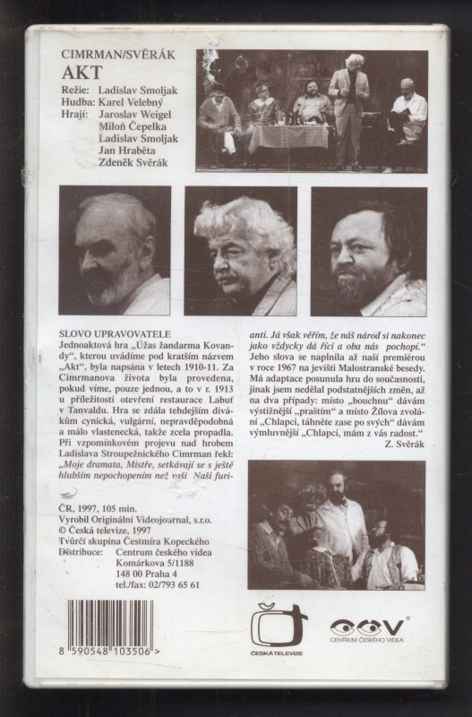 Divadlo Járy Cimrmana: Akt (VHS)