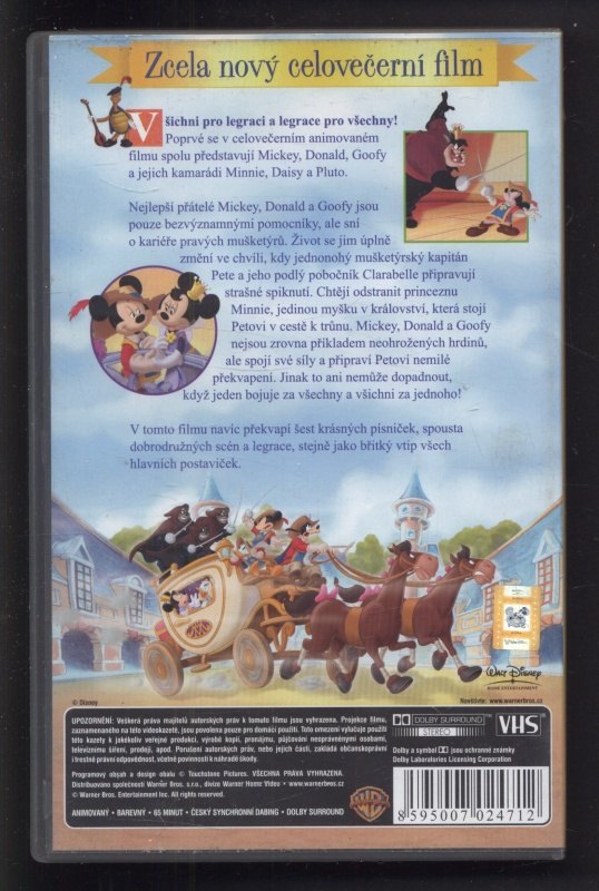 Mickey, Donald, Goofy: Tři Mušketýři (VHS)