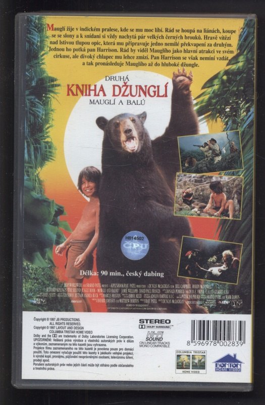 Druhá kniha džunglí: Mauglí a Balú (VHS)