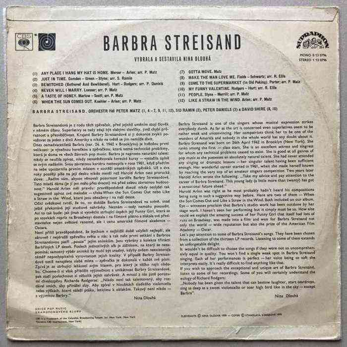 Barbra Streisand - Barbra Streisand (LP)