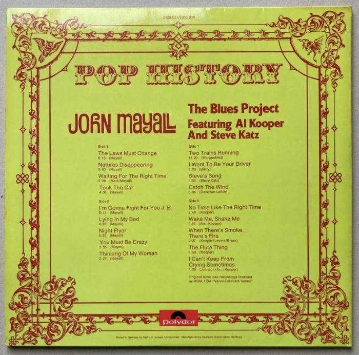 The Blues Project Featuring Al Kooper And Steve Katz / John Mayall - Pop History (2LP)