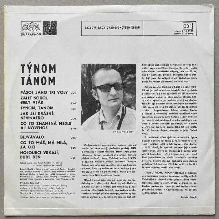 Jaromír Hnilička & Karel Velebný tentet - Týnom Tánom (LP)