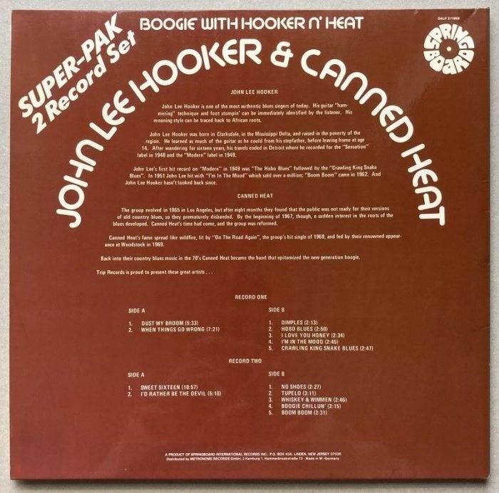 John Lee Hooker & Canned Heat - Boogie With Hooker N'Heat (2LP)