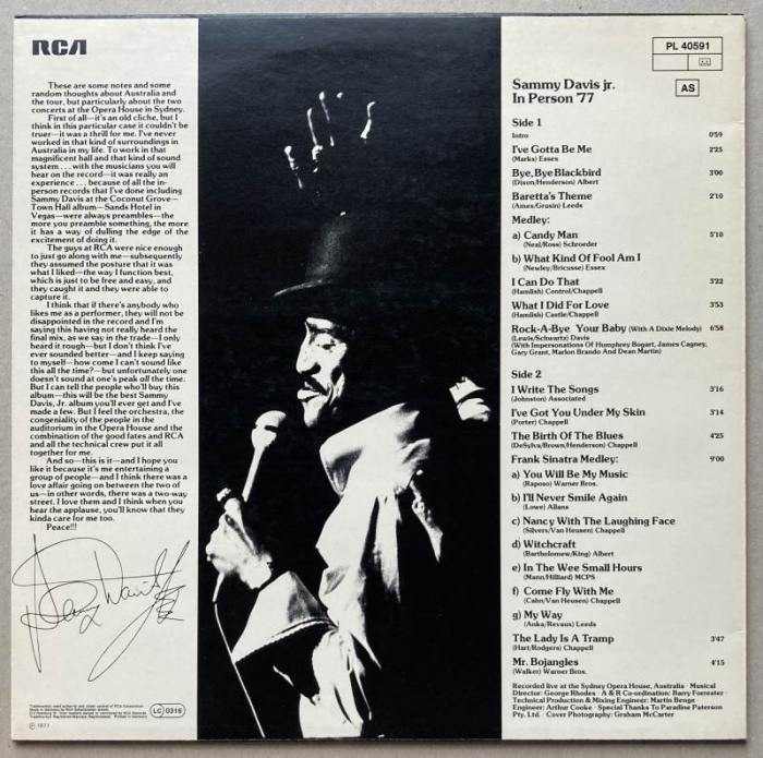 Sammy Davis Jr. - In Person '77 (LP)