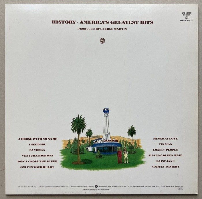 America - History - America's Greatest Hits (LP)