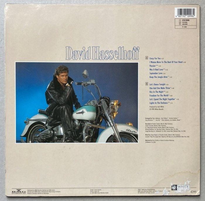 David Hasselhoff - Crazy For You (LP)