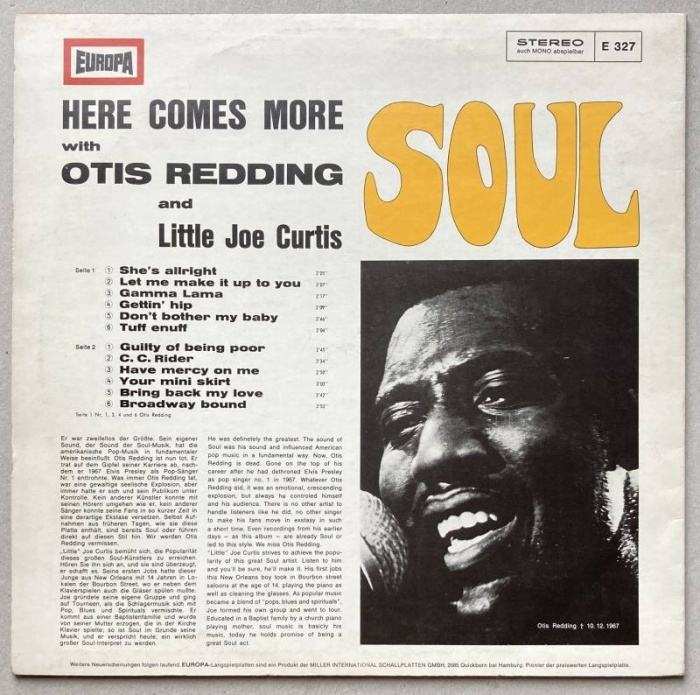 Otis Redding, Little Joe Curtis - Here Comes More Soul (LP)