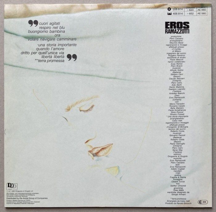 Eros Ramazzotti - Cuori Agitati (LP)