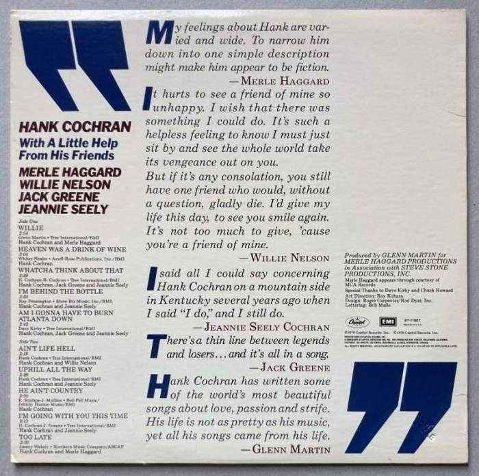 Hank Cochran - With A Little Help From His Friends (LP)