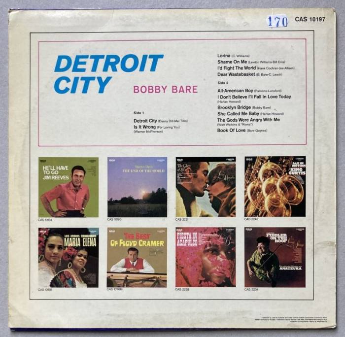 Bobby Bare - Detroit City (LP)