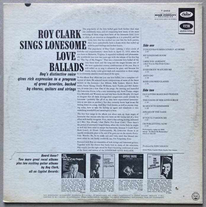 Roy Clark - Roy Clark Sings Lonesome Love Ballads (LP)